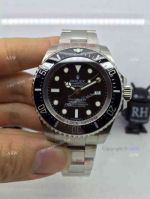 Swiss Replica Rolex Deepsea Sea-Dweller Black Dial Watch / Noob Watch Factory